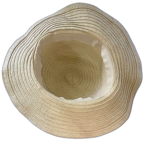 DAISIES Woven Straw Bucket Hat White Yellow Daisies Womens One Size Fits Most - Picture 6 of 8